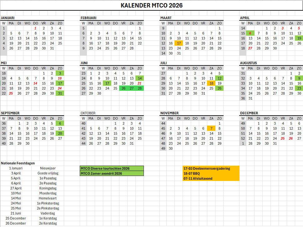 Kalender 2026